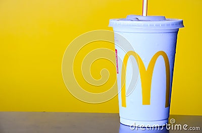 The McDonald`s logo. Editorial Stock Photo